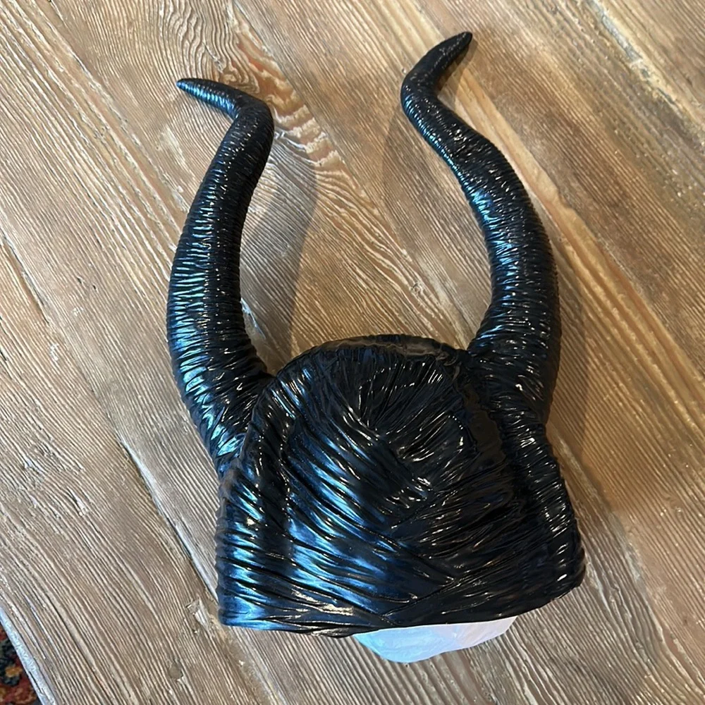 Disney Maleficant Costume Horns Magical Christening Headpiece Adult One Size